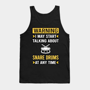 Warning Snare Drum Drums Tank Top